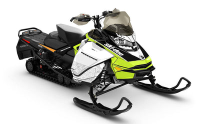 Supercharge White Manta Ski-Doo REV Gen4 Renegade Premium Coverage Sled Wrap