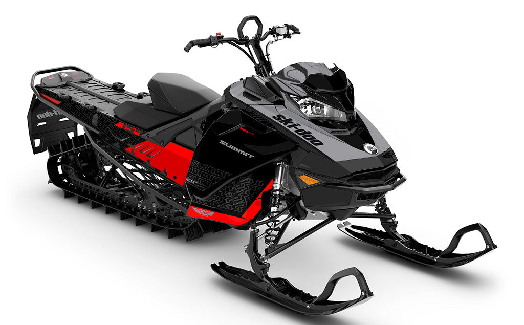 Supercharge Black Orange Ski-Doo REV Gen4 Summit Premium Coverage Sled Wrap