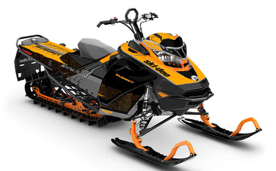 Supercharge Black Orange Ski-Doo REV Gen4 Summit Less Coverage Sled Wrap