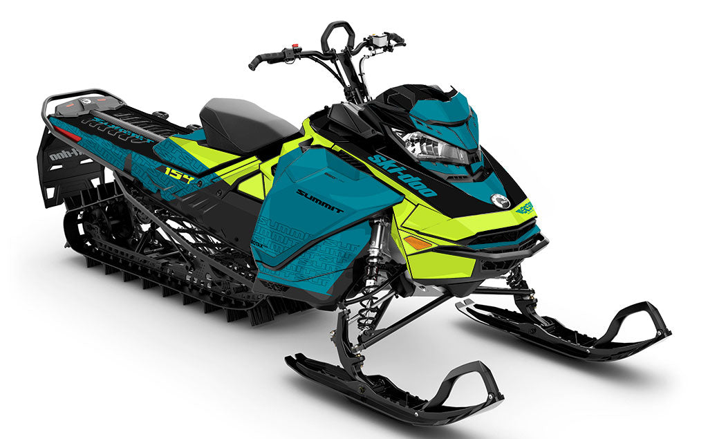 Supercharge Iceberg Black Ski-Doo REV Gen4 Summit Less Coverage Sled Wrap