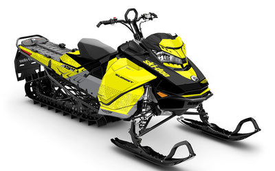 Supercharge Yellow Black Ski-Doo REV Gen4 Summit Less Coverage Sled Wrap