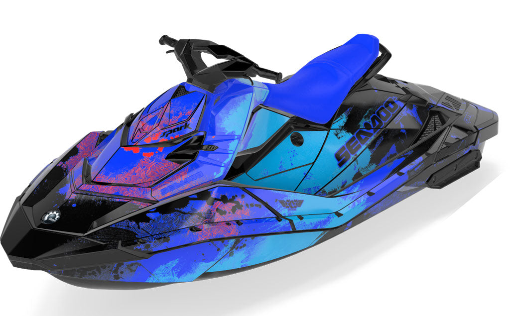 Surftrek Sea-Doo Spark Graphics Blue Cyan Premium Coverage