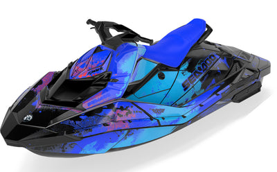 Surftrek Sea-Doo Spark Graphics Blue Cyan Full Coverage