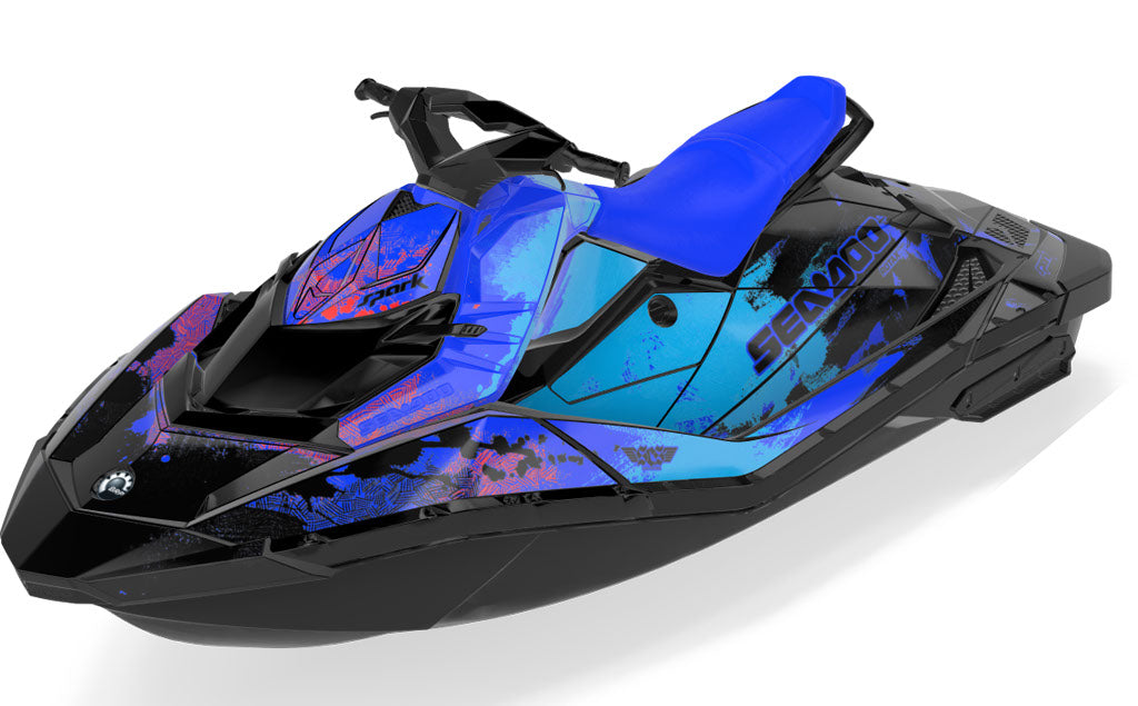 Surftrek Sea-Doo Spark Graphics Blue Cyan Partial Coverage