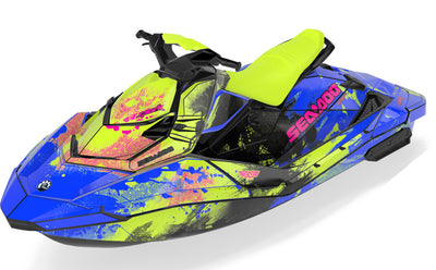 Surftrek Sea-Doo Spark Graphics Blue Pink Premium Coverage