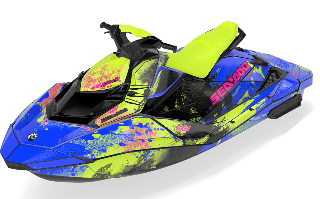 Surftrek Sea-Doo Spark Graphics Blue Pink Full Coverage