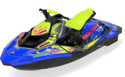 Surftrek Sea-Doo Spark Graphics Blue Pink Partial Coverage