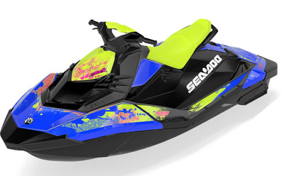 Surftrek Sea-Doo Spark Graphics Blue Pink Less Coverage