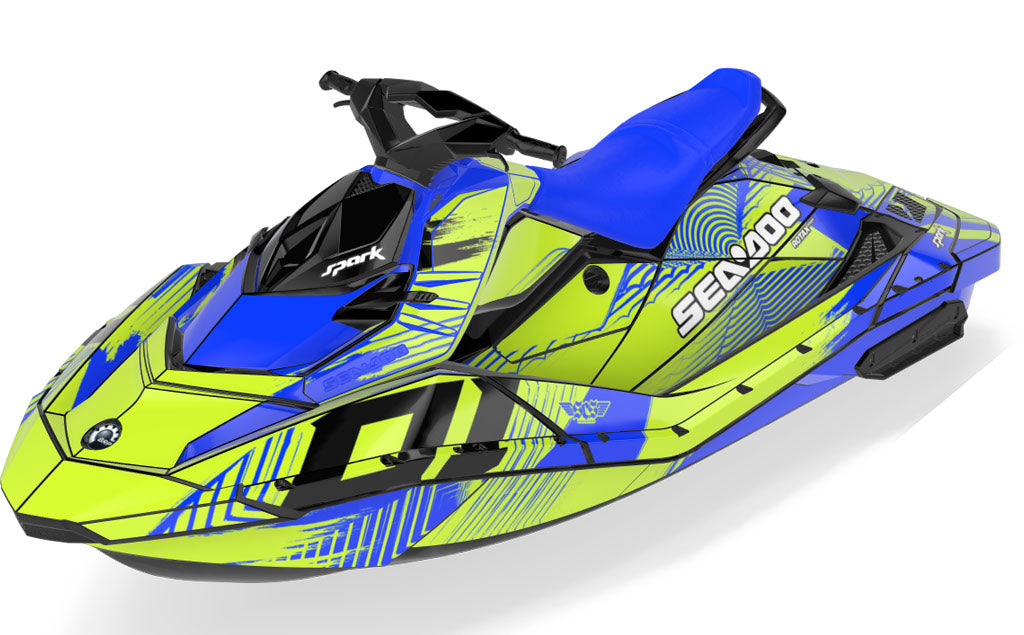 Surge Sea-Doo Spark Graphics Manta Blue Less Coverage