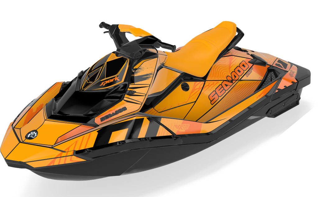 Surge Sea-Doo Spark Graphics Orange Orange Full Coverage