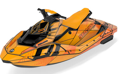 Surge Sea-Doo Spark Graphics Orange Orange Partial Coverage