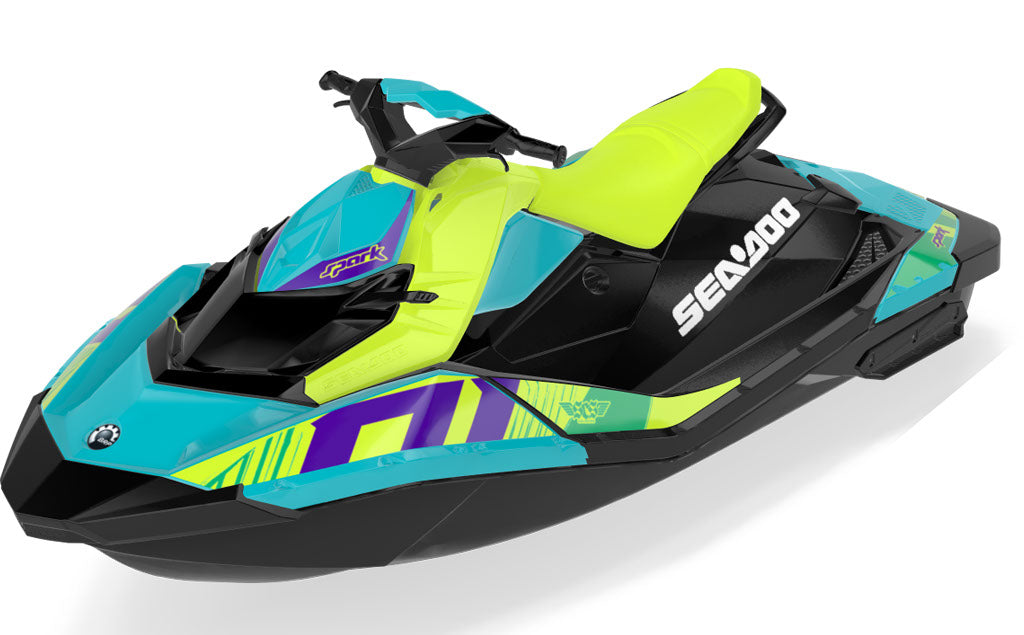 Surge Sea-Doo Spark Graphics Purple Green Max Coverage