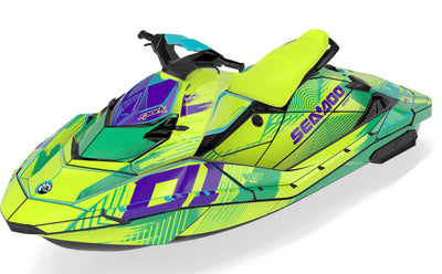 Surge Sea-Doo Spark Graphics Purple Green Less Coverage