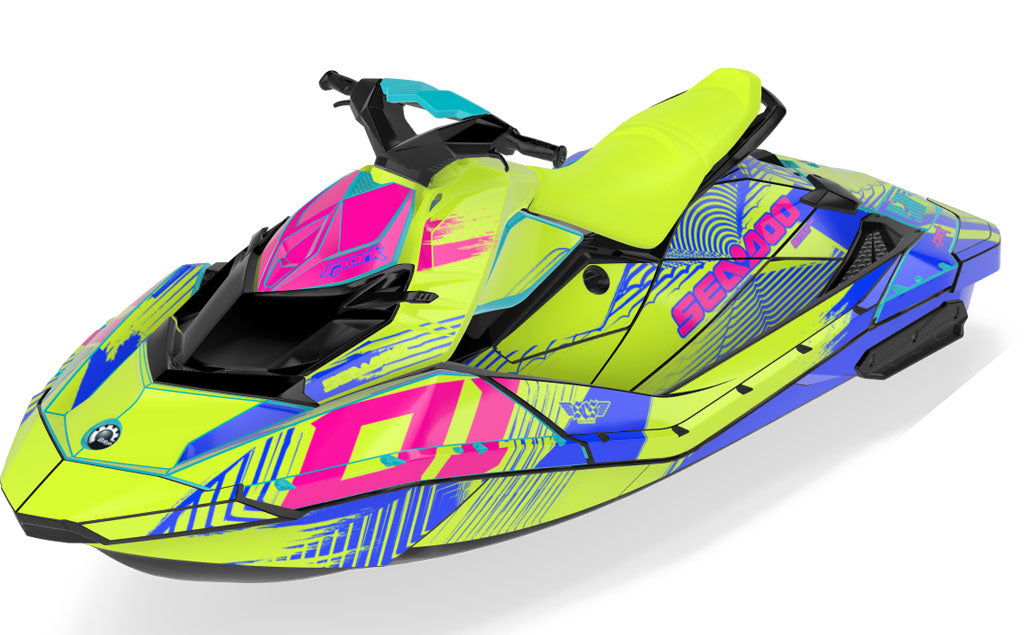 Surge Sea-Doo Spark Graphics Purple Pink Partial Coverage