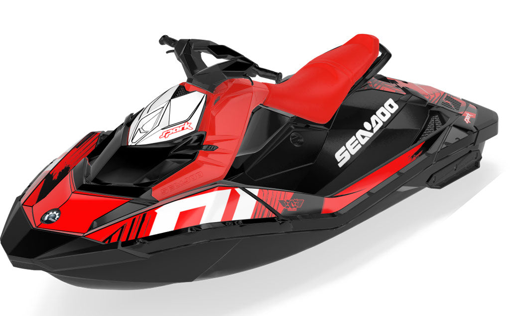 Surge Sea-Doo Spark Graphics Red Black Premium Coverage