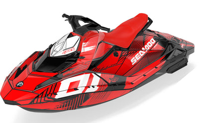Surge Sea-Doo Spark Graphics Red Black Less Coverage