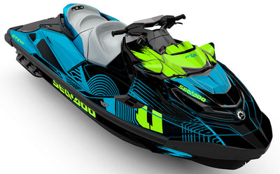 Surge Blue Green Sea-Doo GTX Graphics