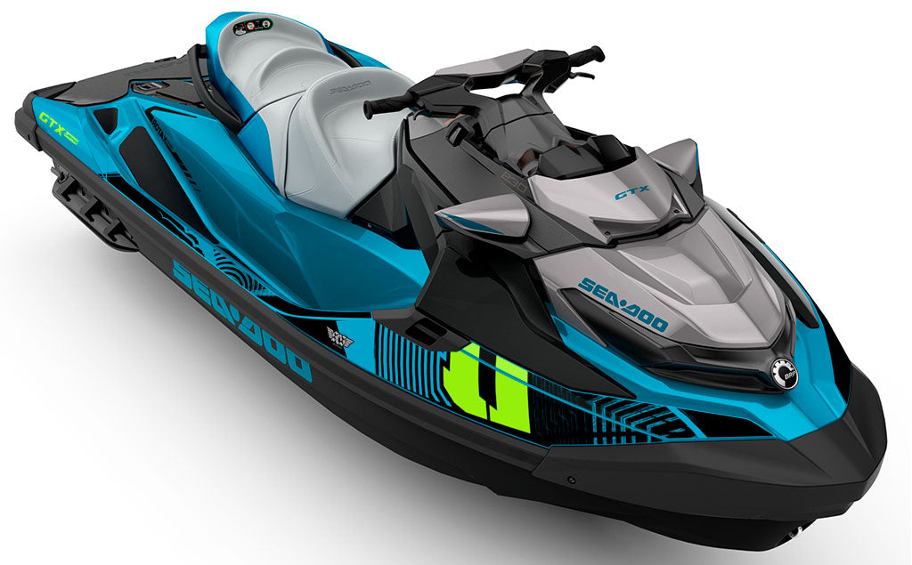 Surge Blue Green Sea-Doo GTX Graphics