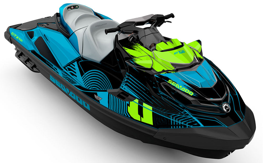Surge Blue Green Sea-Doo GTX Graphics