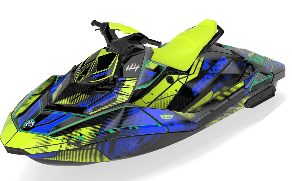 Tally Sea-Doo Spark Graphics Manta DazzlingBlue Max Coverage