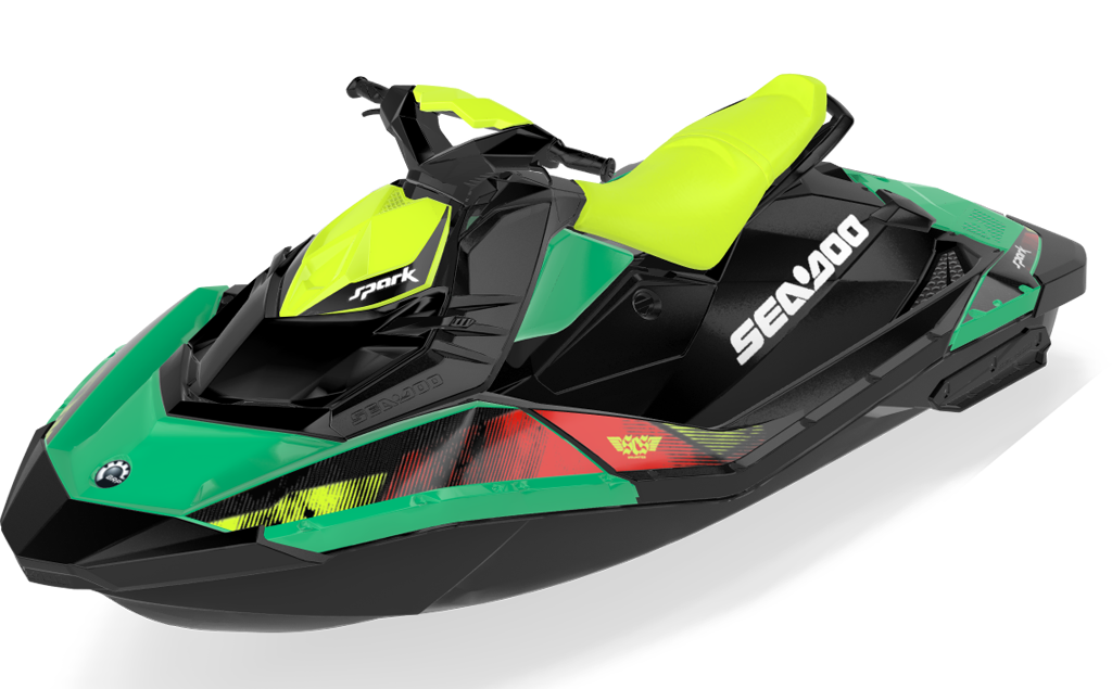 Tally Sea-Doo Spark Graphics Manta LavaDrkRed Less Coverage