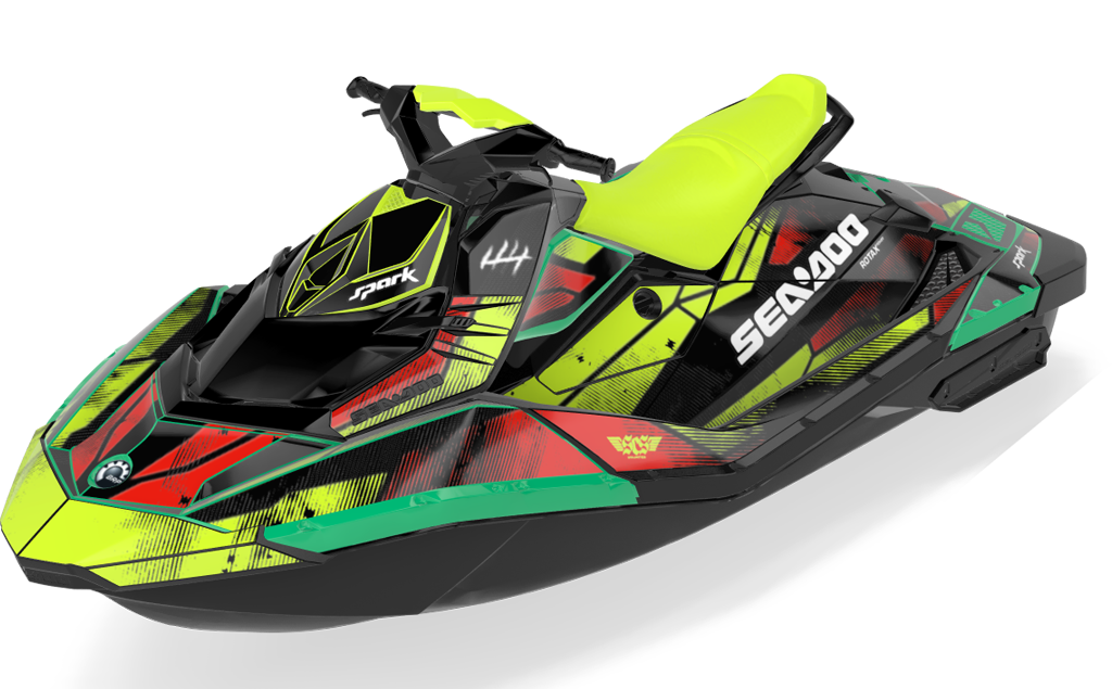 Tally Sea-Doo Spark Graphics Manta LavaDrkRed Full Coverage