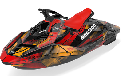 Tally Sea-Doo Spark Graphics Orange Red Max Coverage