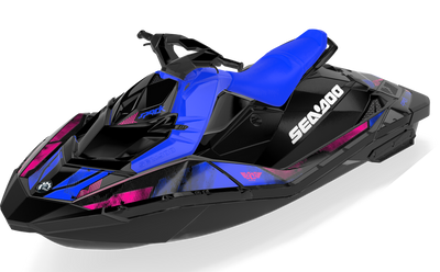 Tally Sea-Doo Spark Graphics Pink DazzlingBlue Partial Coverage
