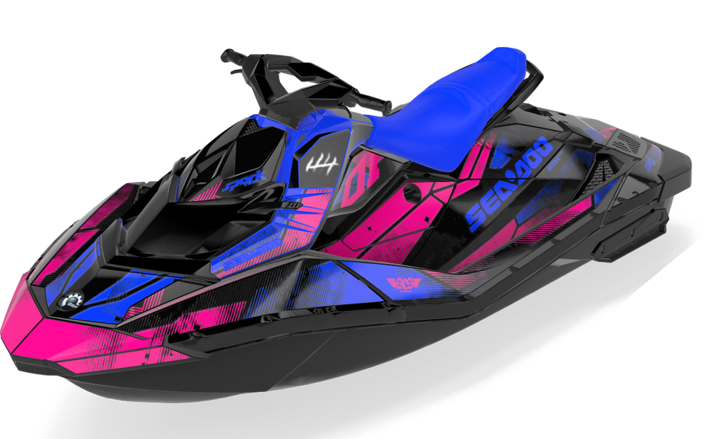 Tally Sea-Doo Spark Graphics Pink DazzlingBlue Full Coverage