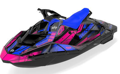 Tally Sea-Doo Spark Graphics Pink DazzlingBlue Full Coverage