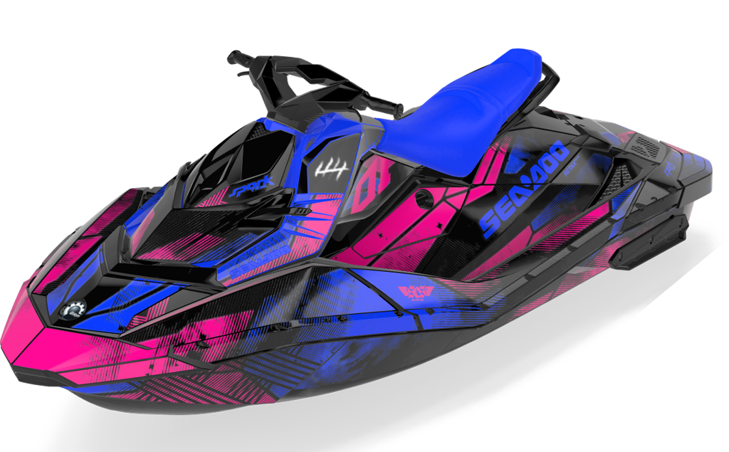 Tally Sea-Doo Spark Graphics Pink DazzlingBlue Max Coverage