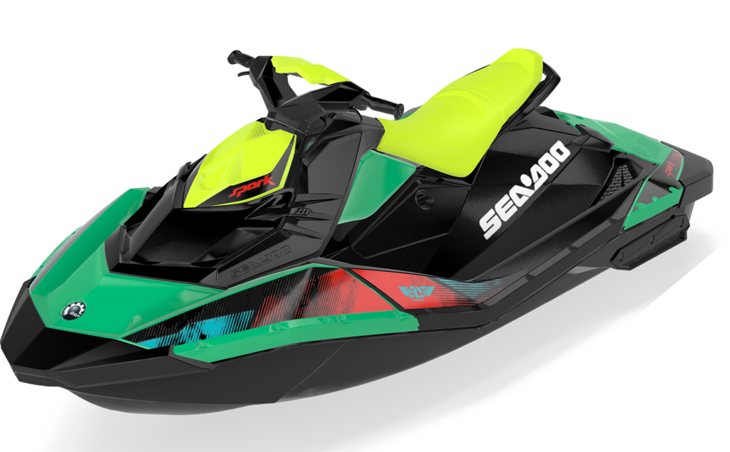 Tally Sea-Doo Spark Graphics Reef LavaDrkRed Less Coverage