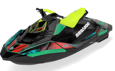 Tally Sea-Doo Spark Graphics Reef LavaDrkRed Partial Coverage