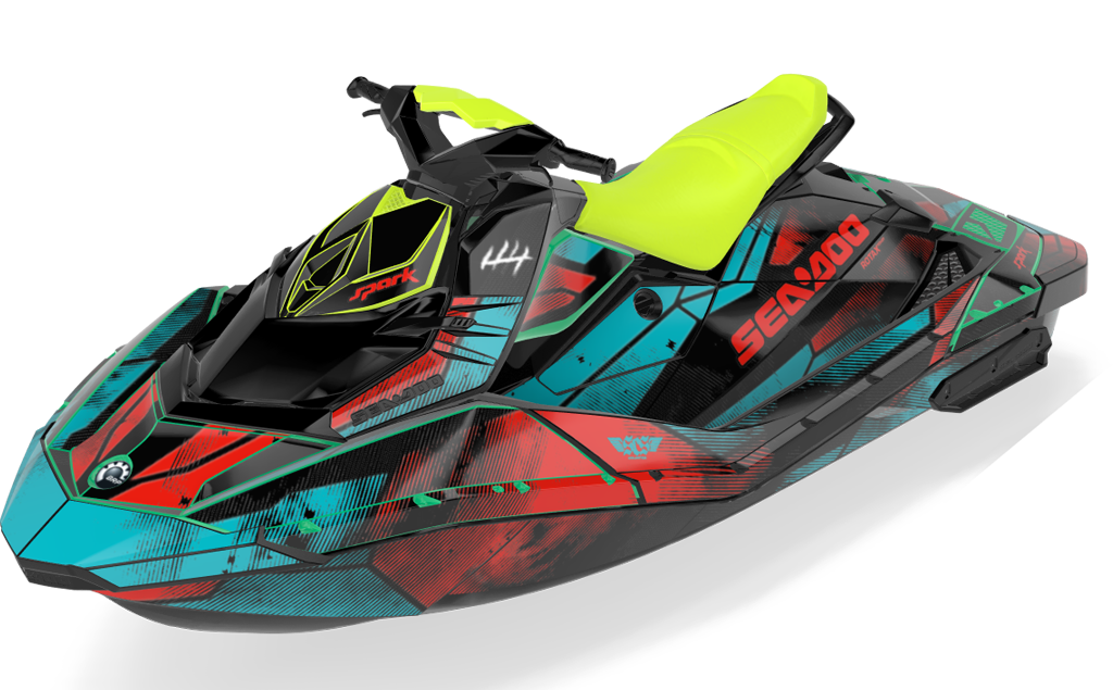 Tally Sea-Doo Spark Graphics Reef LavaDrkRed Premium Coverage