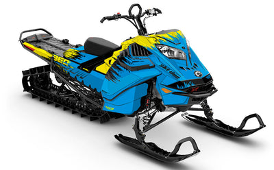 Thrasher Blue Black Ski-Doo REV Gen4 LWH - Summit Full Coverage Sled Wrap