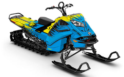 Thrasher Blue Black Ski-Doo REV Gen4 LWH - Summit Premium Coverage Sled Wrap