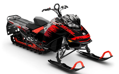 Thrasher Black Grey Ski-Doo REV Gen4 Sled Wrap Full Coverage Sled Wrap