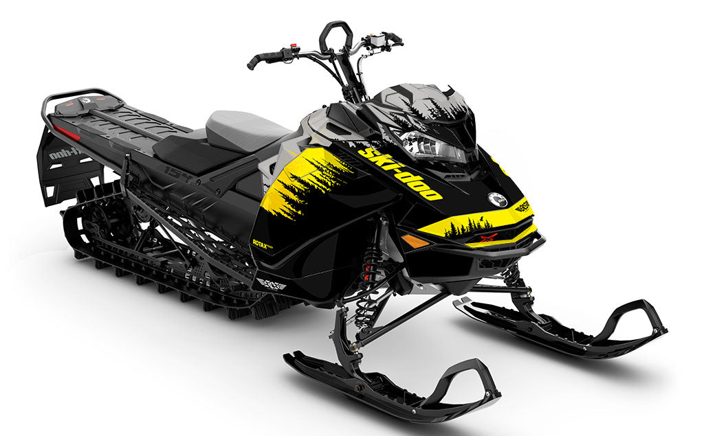 Thrasher Black White Ski-Doo REV Gen4 Sled Wrap Full Coverage Sled Wrap