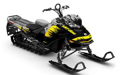 Thrasher Black White Ski-Doo REV Gen4 Sled Wrap Premium Coverage Sled Wrap