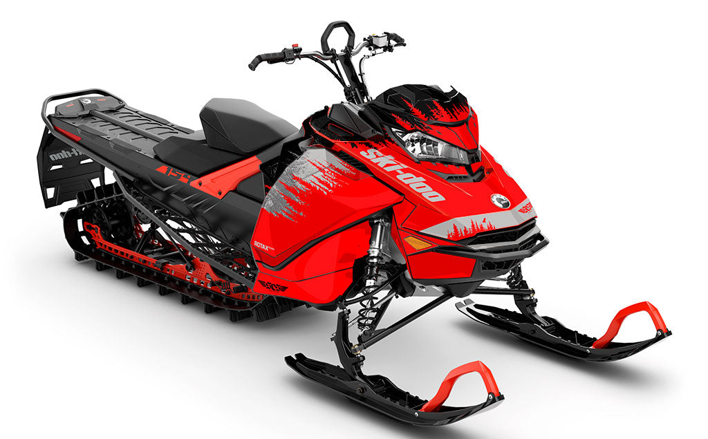 Thrasher Red Black Ski-Doo REV Gen4 Sled Wrap Premium Coverage Sled Wrap
