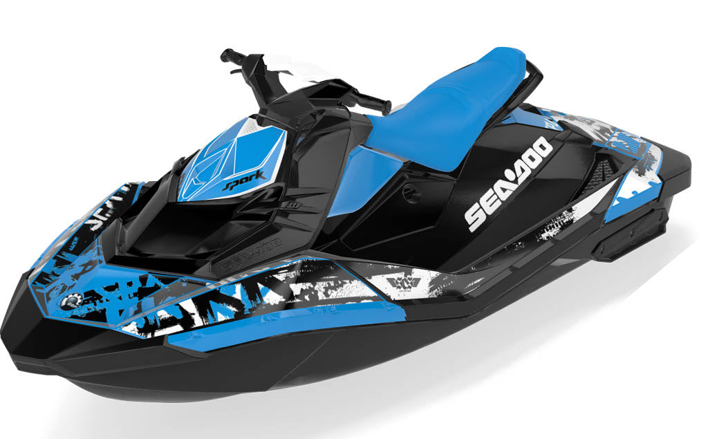 Tomahawk Sea-Doo Spark Graphics Green Manta Partial Coverage