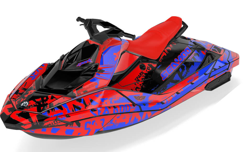 Tomahawk Sea-Doo Spark Graphics Manta Blue Full Coverage