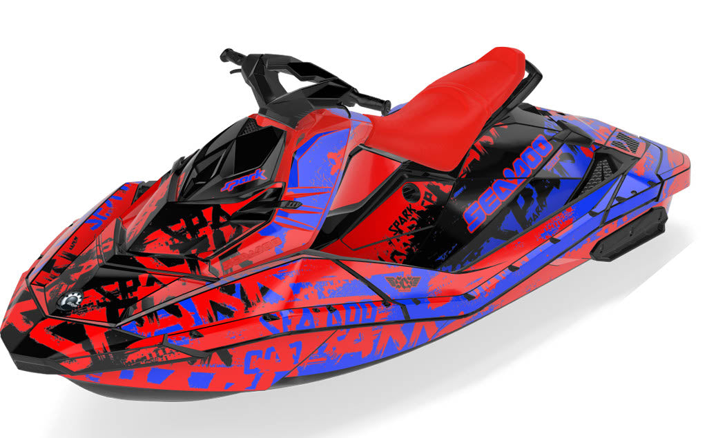 Tomahawk Sea-Doo Spark Graphics Manta Blue Premium Coverage