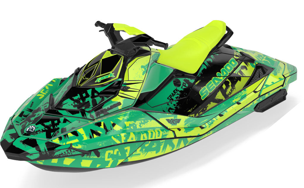 Tomahawk Sea-Doo Spark Graphics Blue Red Max Coverage