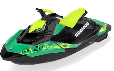 Tomahawk Sea-Doo Spark Graphics Blue Red Less Coverage