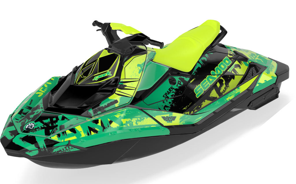 Tomahawk Sea-Doo Spark Graphics Blue Red Full Coverage