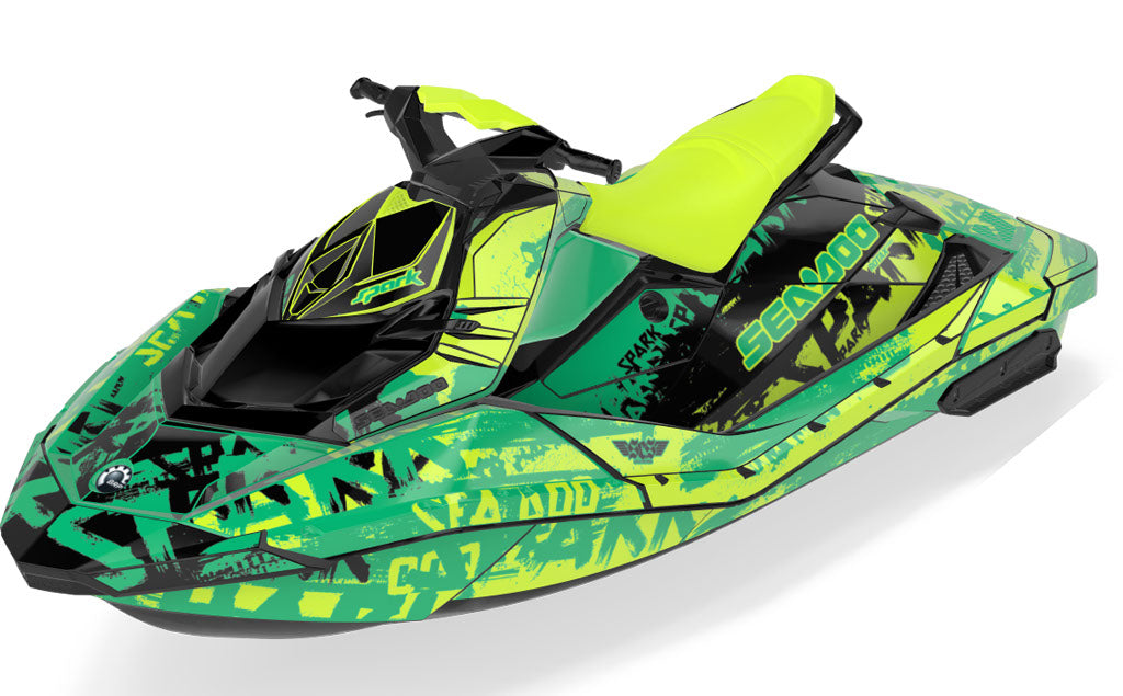 Tomahawk Sea-Doo Spark Graphics Blue Red Premium Coverage