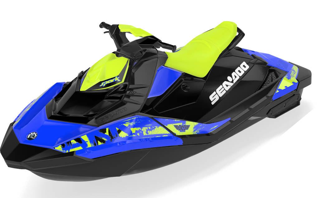 Tomahawk Sea-Doo Spark Graphics Manta Blue Max Coverage
