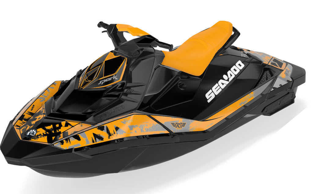 Tomahawk Sea-Doo Spark Graphics Blue Black Less Coverage