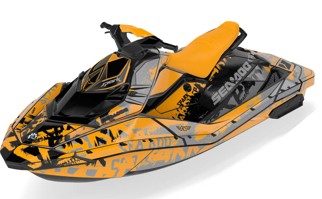 Tomahawk Sea-Doo Spark Graphics Blue Black Full Coverage